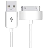 pluX USB Charger for Charging & Data Sync Cable lead Compatible with Apple iPad/iPad 2 / iPad 3 & iPod Nano, iPod Touch, iPod Classic, iPod Video & iPhone 3G 3Gs 4 4s with 30 Pin Connectors