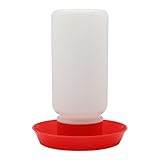 Poultry Feeder and Waterer 1L Chicken Feeder Drinker Food Dispenser Livestock Trough Water Tools for Chick Hen Duck Quail (Waterer)