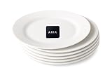 Best House | Round Dinner Plate | Opalware | White | 10"/25.5 cm | Set of 6 PCS | Microwave, Oven, and Dishwasher Safe, Serving Dinner Plates Dinnerware Set