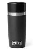YETI Rambler Travel Bottle, Vacuum Insulated Stainless Steel Bottle with Leakproof Hotshot Commuter Cap, Black, 12 oz (355 ml)