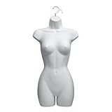 Generic Female Hanging Body Mannequin Form Torso Display Bust (1, Female White Matt Full Body), ‎‎‎MS-ManF-424