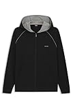 BOSS Mens Mix&Match Jacket H Embroidered-Logo Zip-up Hoodie in Stretch Cotton
