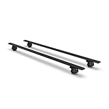 Travall Jeep Patriot 2006-2016 Roof Bars Compatible Black Auminium Lockable Car Roof Rack Fits Open Rails 1250mm 100KG Load Capacity T-Track System Cross Bars Set of 2