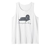 Chesapeake Bay Atlantic Ocean Whimsy Gray Harbor Seal Tank Top