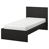 IKEA MALM Bed Frame, high, 90x200 cm, Black-Brown/Luröy
