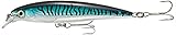 Rapala X-Rap Saltwater Lure with Two No. 3 Hooks, 1.2-1.8 m Swimming Depth, 10 cm Size, Silver Blue Mackerel