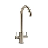 Milano Mirage Brushed Nickel Lever Handle Kitchen Sink Mixer Tap Swivel Spout