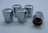 VW Beetle Convertible Chrome Valve Tyre Dust Caps (5) Metal Hexegon Tire
