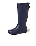 Joules Women's Field Welly Wellington Boots, French Navy, 4 UK