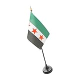 Bright Syrian Table Flags 14x21cm Small Syria Desk Flags Decoration For Diplomat And Entrepreneurs In Various Setting International Meeting Flag
