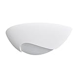 LITECRAFT Wall Light Ceramic Uplighter E14 Fitting with Frosted Diffuser - Ivory