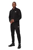 EA7 Men's Logo Zip Through Tracksuit, Black/Gold, M