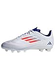 adidas F50 Club Football Boots Flexible Ground, Cloud White/Solar Red/Lucid Blue, 10.5 UK