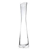 25cm Height Glass Flower Vase Clear Decorative Bud Vase Single Stem Vases for Home Wedding Christmas Decor