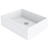 LSC Intermediate White 500x400x145 Ceramic Belfast Butler Kitchen Sink & Waste