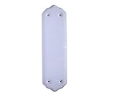 Kooples Hardware Porcelain Finger Plate Decorative Ceramic Door Push Plate Traditional Style for Internal Doors (White)