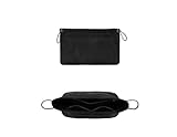 Compatible with MCM Tote Bags Bag Organizer Handbag Organizer Insert Liner Handbag Liner Bag(Black,Medium)