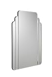 Croydex 700 x 500mm Art Deco Bevelled Bathroom Mirror Safety Backed Wall Mirror Glass, Wall Mounted with Fittings & Fixings, Ideal Bedroom Decor, Perfect for Any Room