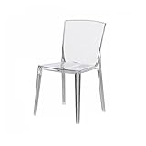 Modern Clear Acrylic Dining Chairs Set of 4 Minimalist Style Plastic Chairs for Dining Room and Home Furniture