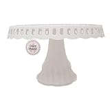 YöL One Tier Cake Display Stand 12' Pedestal Round Baking Platter Afternoon Tea Dessert Birthday Wedding