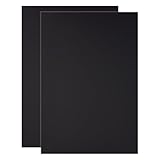 OLYCRAFT 2pcs ABS Plastic Sheet 21x30cm Black Rigid Moldable Panel 3mm Thick Big Black Plastic Sheet Thermoform Board Two-Sided Heat Moldable Panel for DIY Projects Decor Handcrafts