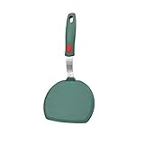 Tenta Kitchen Silicone Turner Spatula- Non-Stick Cookware Safe Wide Pancake Turner for Cooking & Baking- 600°F Heat Resistant Green