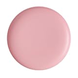 TIDTALEO Ceramic Plate Round Shape 6 Inches Dinner Plate Microwave Dish Pink Small Unbreakable Western Steak