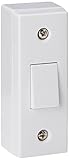 Merriway BH02973 Architrave Switch and Pattress Box Single 1-Gang - White