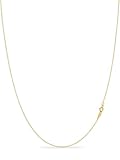 KEZEF 18k Gold over Sterling Silver 1.3 mm Cable Chain for Women or Men - 925 Silver Italian Necklace Chain - Hypoallergenic and Tarnish Resistant - 18 Inches | 45 cm