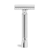Merkur 500C Adjustable Safety Razor - Chrome | Classic Gloss | Two-Piece Premium Straight Cut | Ideal for Wet Shaving | Die-Cast Zinc | Brass Handle | Made in Germany