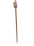 Simply Unearthed Chestnut coloured wooden hiking stave with spike (130cm)