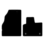 Car Mats to fit Renault Kangoo Van 2022-Onwards - Fully Tailored Deluxe 2 Piece - Black Carpet - Black Trim - Heavy Duty Heel Pad - 20-6276