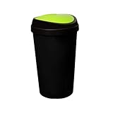 SPECTRAPLAST® 50L Top Touch Kitchen Bin Large Indoor Rubbish Bin with Coloured Lids (Black, Blue, Red, Silver, Green, Yellow) – Hands-Free Waste Disposal for Kitchen, Home, Office & Recycling (GREEN)