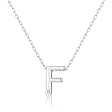 Philip Jones Initial Necklace Letter F Created with Zircondia® Crystals