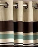 Curtina HARVARD HEAVY QUALITY CURTAINS DUCK EGG STRIPED.66 x54 drop-168x137 cm drop. Save £££'s