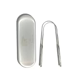 ICY Bear Stainless Steel Tongue Scraper with Portable Travel Storage Box. Premium Metal Tongue Scraper Set for Fresher Breath and Improved Oral Health.