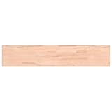 vidaXL Solid Beech Wood Floating Wall Shelf - Multifunctional Wooden Display Unit with Rounded Corners for Living Room, Office, Study - Easy to Clean