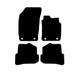 Lusso Floor Carpet Mats for Car | Tailored/Compatible to Fit Audi A1 2010 + Onwards | with DELUXE Carpet | Front & Rear with Heel Pad | 4-Piece Set (Silver Edging)