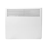 Devola DVNDM10 1000W Eco Electric Panel Heater with Adjustable Thermostat | Energy Efficient Technology, Lot 20 | Slimline Wall Mounted & Free Standing Plug in Low Energy Heaters with Timer | White