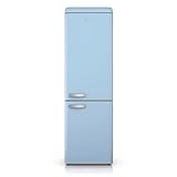 Swan SR11020BLNE Retro 70/30 Fridge Freezer with 4 Glass Shelves, 3 Freezer Drawers, Salad Crisper, Chrome Wine Rack, Energy Class E, Blue