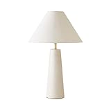 ValueLights | White Marble Base Bedside Table Lamp with a Linen Tapered Lampshade Living Room Bedroom Light | Table Lamps, Home Décor & Improvement Essential