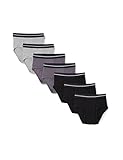 Amazon Essentials Men's Cotton Tag-Free Breathable Briefs Underwear, Pack of 7, Black/Charcoal/Grey Heather, XXL