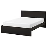 IKEA MALM Bed Frame, high, 180x200 cm, Black-Brown/Luröy
