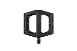 Dmr V11 Flat Mountain Bike Pedals - All Black, Steel Axle/Pair Lightweight Nylon Composite Plastic MTB Cycling Part Downhill Freeride Ride Trail Dirt Jump Cycle Wide Platform Tuneable Pin Grip