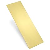 QWORK® H62 Brass Sheet Metal Sheet 0.5mm, 300 x 100mm, Corrosion Resistant Thickness (0.02" Thick, 4" x 12")