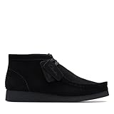 Clarks Shacre Wallabee Boot, mens Chukka, Black (Black Suede), 8.5 UK (42.5 EU)
