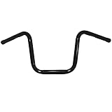10'' Rise Drag Ape Hanger 1'' HandleBar Compatible With Harley Davidson Sportster XL 883 1200 Dyna Wide Glide Street Bob Low Rider Gloss Black