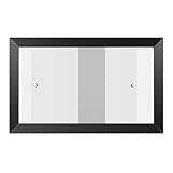 Food Truck Concession Window - Acrylic Deli Serving Window Door for Restaurants & Food Stands (Black + Transparent 64x44cm) - Ideal for Food Counters & Outdoor Service