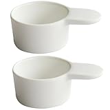 Cabilock Ceramic Candle Stand 2Pcs Porcelain Candlestick Holder with Handle for Taper Candles Home Decoration Wedding Dinner Christmas Party