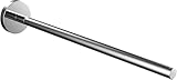 emco Round Towel Rail I Single Arm Rigid Metal Towel Rail I for Gluing I No Drilling I Bath Towel Holder for Towels I Chrome